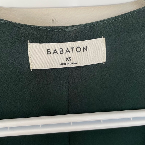 Aritzia Babaton Wallace Dress- XS dark green - Picture 2 of 2